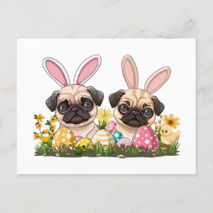 Paashond Honden Bunny Ears Feestdagenkaart