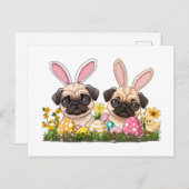 Paashond Honden Bunny Ears Feestdagenkaart (Voorkant / Achterkant)