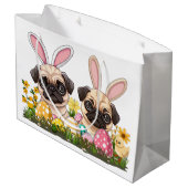 Paashond Honden Bunny Ears Groot Cadeauzakje (Achterkant Gekanteld)