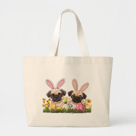 Paashond Honden Bunny Ears Grote Tote Bag