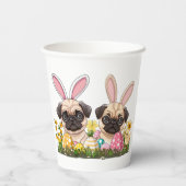Paashond Honden Bunny Ears Papieren Bekers (Achterkant)