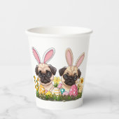 Paashond Honden Bunny Ears Papieren Bekers (Voorkant)