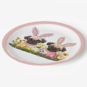 Paashond Honden Bunny Ears Papieren Bordje (Gekanteld)