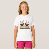 Paashond Honden Bunny Ears T-shirt (Voorkant volledig)