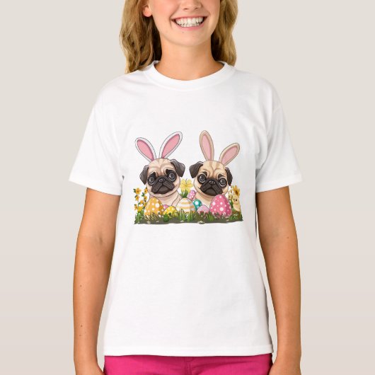 Paashond Honden Bunny Ears T-shirt (Voorkant)