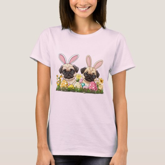 Paashond Honden Bunny Ears T-shirt (Voorkant)