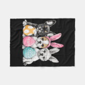 Paashond Paashond Bunny Ears Easter Egg Fleece Deken (Voorkant (Horizontaal))