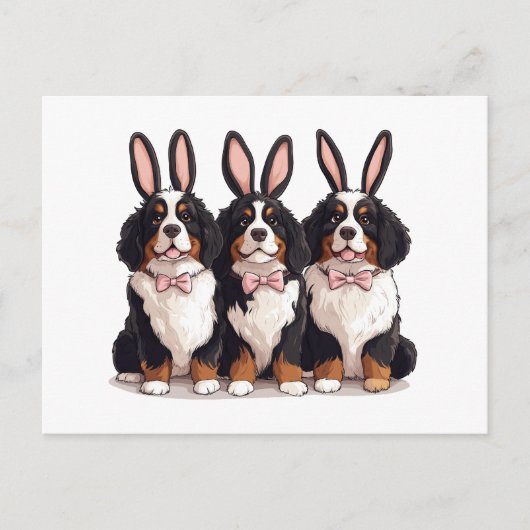Paashonden Berner Briefkaart (Voorkant)