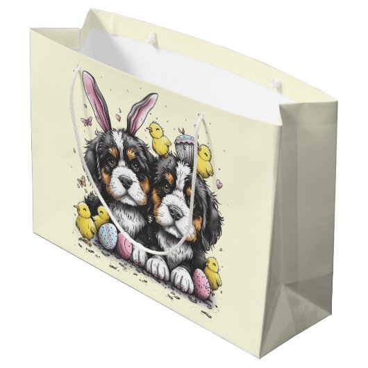 Paashonden Berner Groot Cadeauzakje (Achterkant Gekanteld)