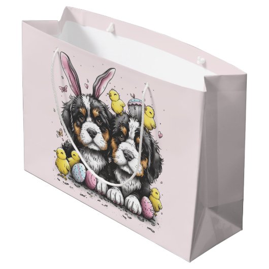 Paashonden Berner Groot Cadeauzakje (Achterkant Gekanteld)