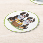 Paashonden Berner Kartonnen Onderzetters (Gekanteld)