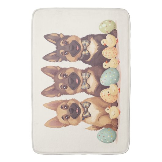 Paashonden Duitse herder Badmat (Voorkant Verticaal)