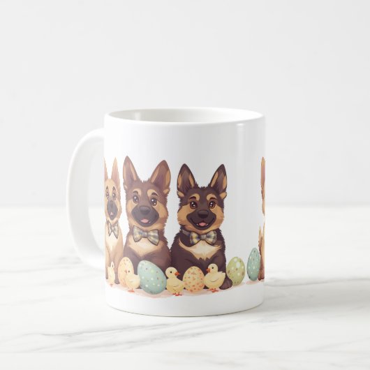 Paashonden Duitse herder Koffiemok (Voorkant links)