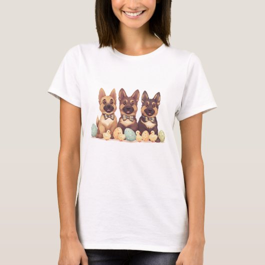 Paashonden Duitse herder T-shirt (Voorkant)