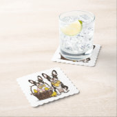 Paashonden van de Boston Terrier Kartonnen Onderzetters (Insitu)