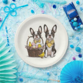 Paashonden van de Boston Terrier Papieren Bordje (Feest)