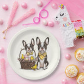 Paashonden van de Boston Terrier Papieren Bordje (Feest)