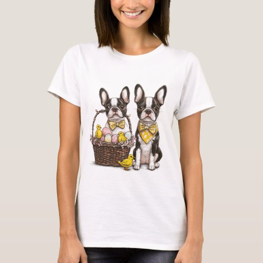 Paashonden van de Boston Terrier T-shirt (Voorkant)