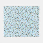 Paashoorn (blauw) fleece deken (Voorkant (Horizontaal))