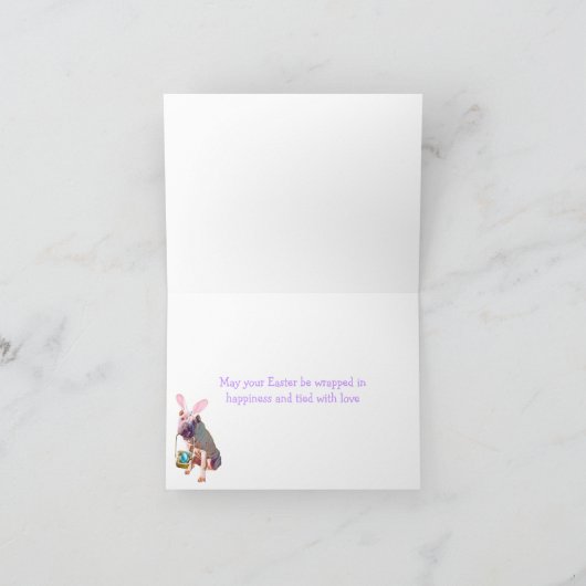 Paashoorn Shar Pei Feestdagen Kaart (Binnen)