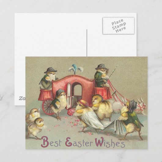 paashuwelijk - Carriage Feestdagenkaart (Voorkant / Achterkant)