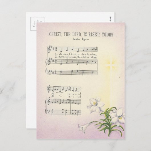 paashymne feestdagenkaart (Voorkant / Achterkant)