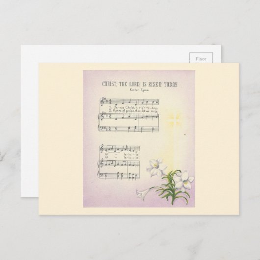  paashymne feestdagenkaart (Voorkant / Achterkant)