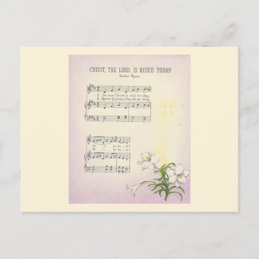 paashymne feestdagenkaart (Voorkant)