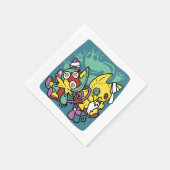 Paasitief angstaanjagend | Monsterlijke katten Hal Servet (Hoek)