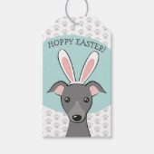 Paasjaar Italiaanse grijze hond Cadeaulabel (Voorkant)