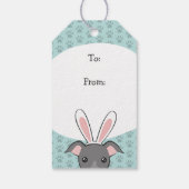 Paasjaar Italiaanse grijze hond Cadeaulabel (Achterkant)