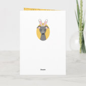 Paasjaar Italiaanse grijze hond Feestdagen Kaart (Achterkant)