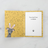 Paasjaar Italiaanse grijze hond Feestdagen Kaart (Binnen)