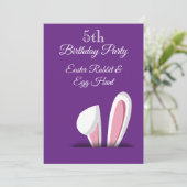 Paasjacht 5e verjaardag kaart (Staand voorkant)