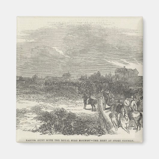 Paasjacht met de Royal Stag Hounds Magneet (Voorkant)