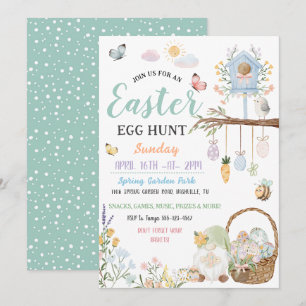Paasjacht op pastelkleurige eieren Kabouters  Kaart