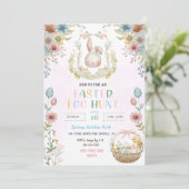 Paasjacht van de pastel Paashaas Kaart (Staand voorkant)