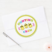 Paasjachtpersoneel Ronde Sticker (Envelop)