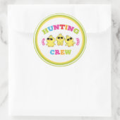 Paasjachtpersoneel Ronde Sticker (Tas)