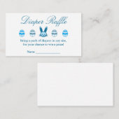 Paasjongen Baby shower Diaper Raffle Informatiekaartje (Voorkant / Achterkant)