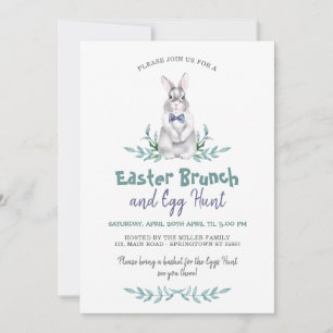 Paasjongen Bunny Egg Hunt & Brunch  Feestdagenkaart
