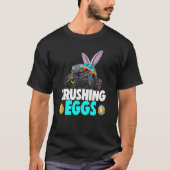Paasjongen Monster Truck Crushing Egg Bunny Easter T-shirt (Voorkant)