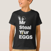 Paasjongens Toddlers Mr Steal Your EGGS Funny T-shirt (Voorkant)