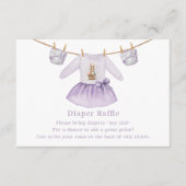 Paasjurk Luier Raffle Paarse Baby shower Informatiekaartje (Voorkant)