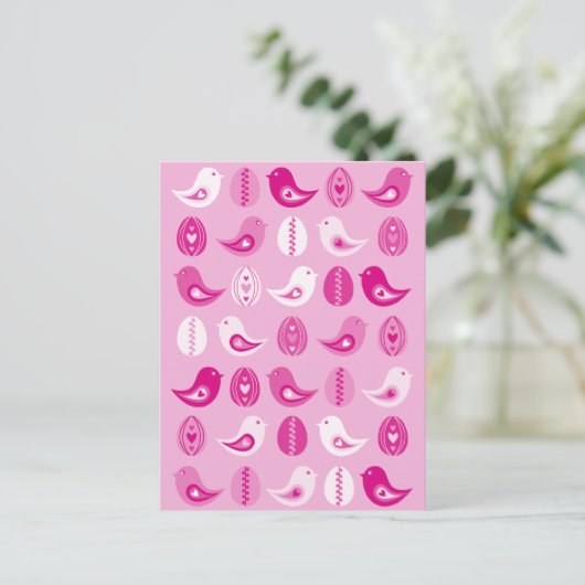 paaskaars roze Briefkaart (Staand voorkant)