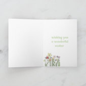 Paaskaart - afbeelding van bloemen kaart (Binnen)