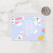 Paaskaart (blauw) notitiekaartje (Voorkant / Achterkant in situ)