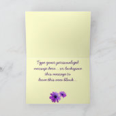 Paaskaart Blauwe bloemen Aangepaste Daiskaarten Feestdagen Kaart (Binnen)