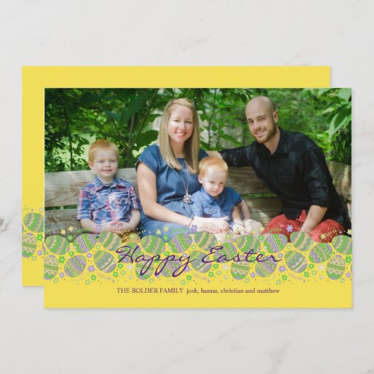 Paaskaart Eggstravaganza Feestdagenkaart (Voorkant / Achterkant)