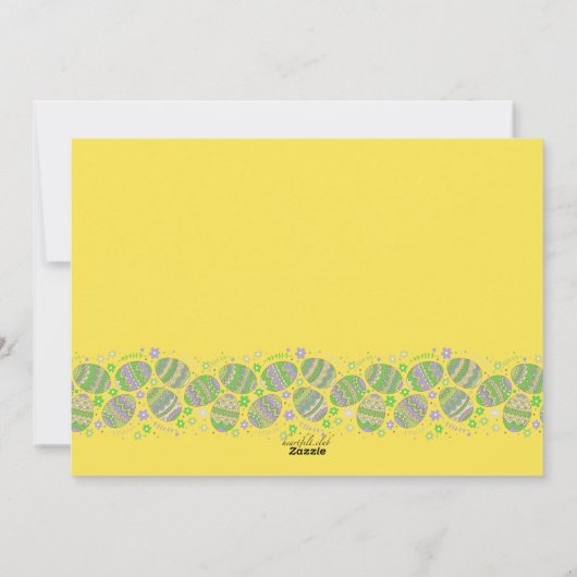 Paaskaart Eggstravaganza Feestdagenkaart (Achterkant)